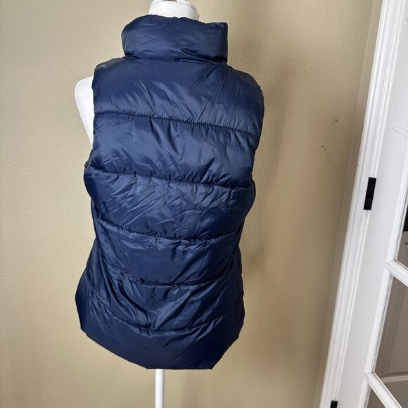 OLD NAVY Fleece Lined Puffer Vest Navy Blue Size Medium - Picture 7 of 11